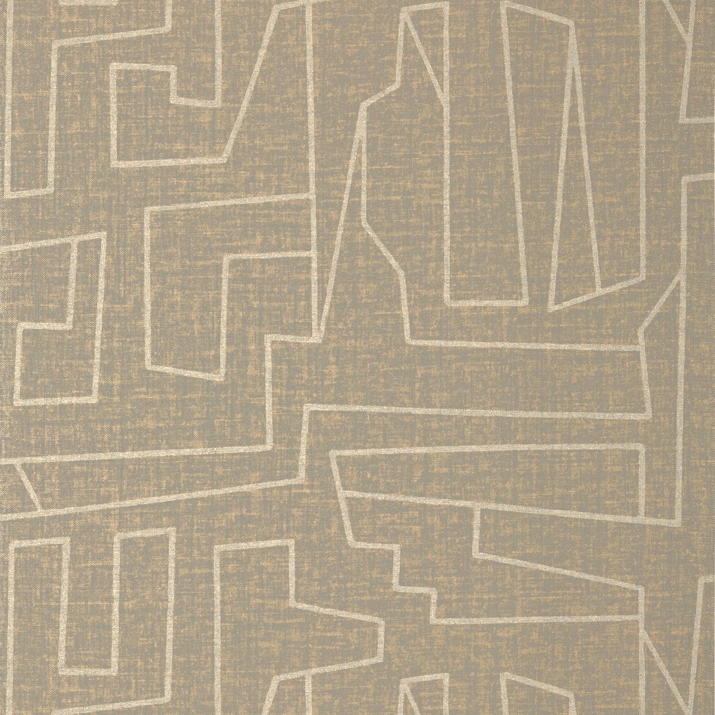Matrix Wallpaper - Metallic Gold & Grey - Thibaut - T41034 - Premier Wallcovering