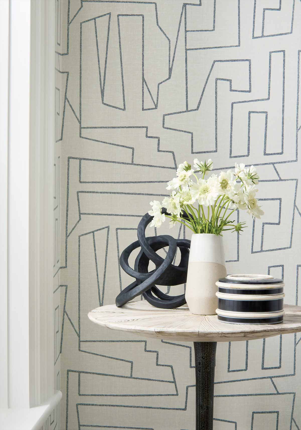 Matrix Wallpaper - Neutral - Thibaut - T41028 - Premier Wallcovering