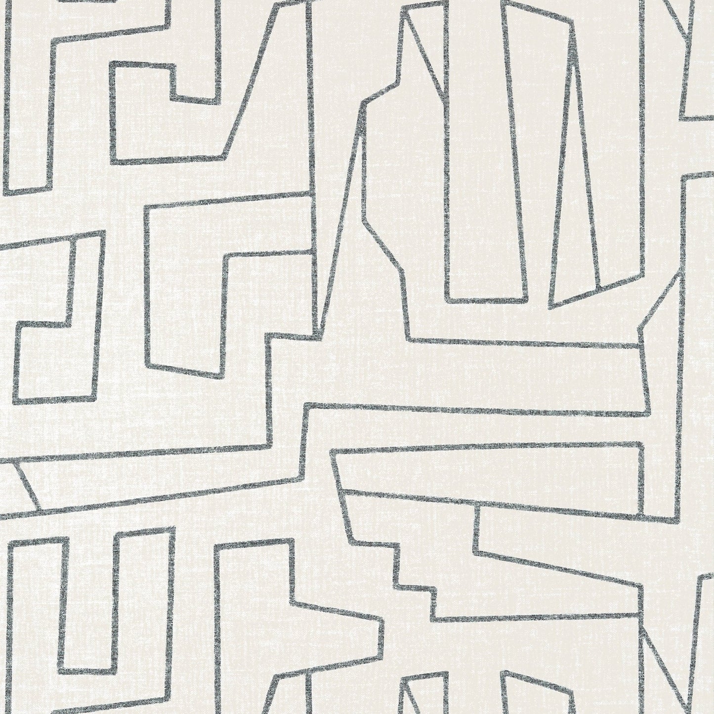 Matrix Wallpaper - Black on Beige - Thibaut - T41030 - Premier Wallcovering