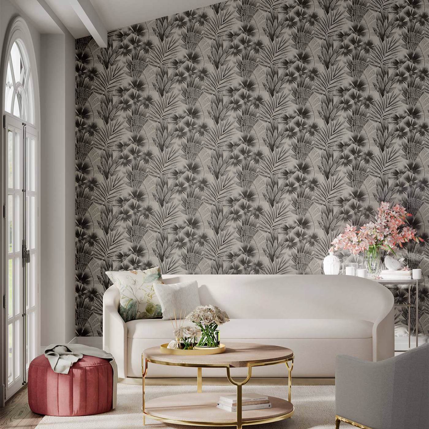 Matupi Wallpaper - Parchment/ Gold - Harlequin - HTEW112774 - Premier Wallcovering