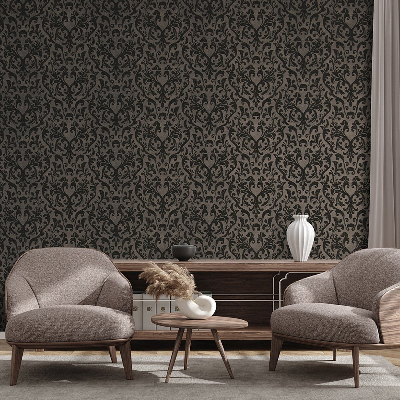 Mayfair Urban Classics Wallpaper - Dark Brown - Hohenberger - 81253 - Premier Wallcovering