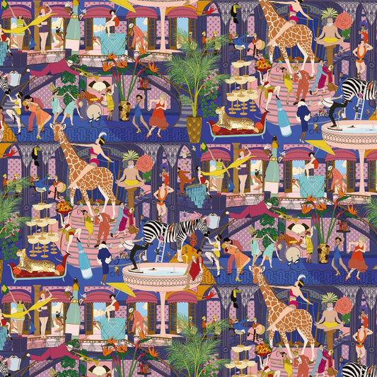 Mayhem Mansion Wallpaper - Electric Blue - Brand McKenzie - BMGI006/06A - Premier Wallcovering