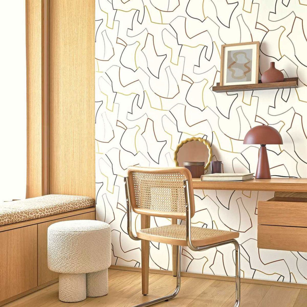 Maze Game Color Game Wallpaper - Ocre - Casadeco - 200611212 - Premier Wallcovering