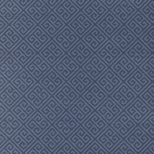 Maze Grasscloth Wallpaper - Navy - Thibaut - T41196 - Premier Wallcovering