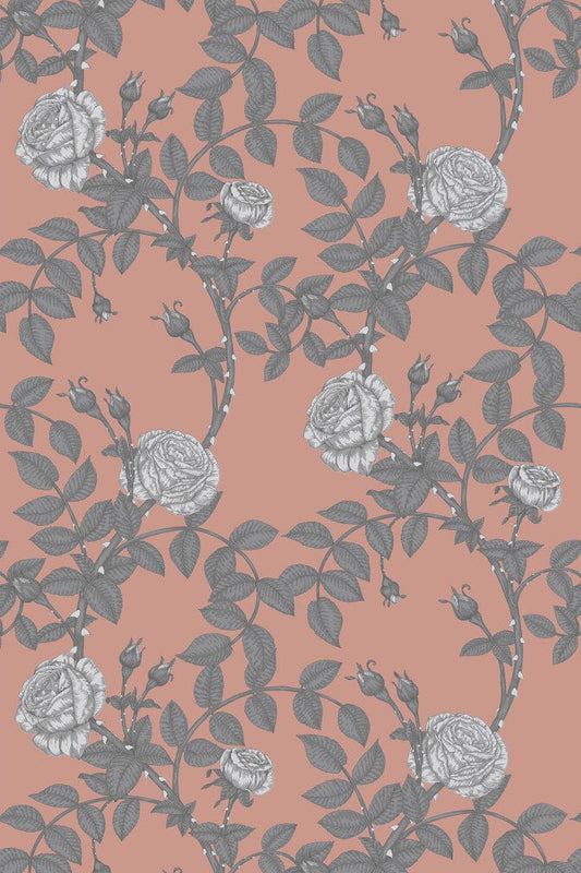 McGegan Rose Fabric - Blush - Timorous Beasties - DIGIP/MCG/LU/01 - Premier Wallcovering