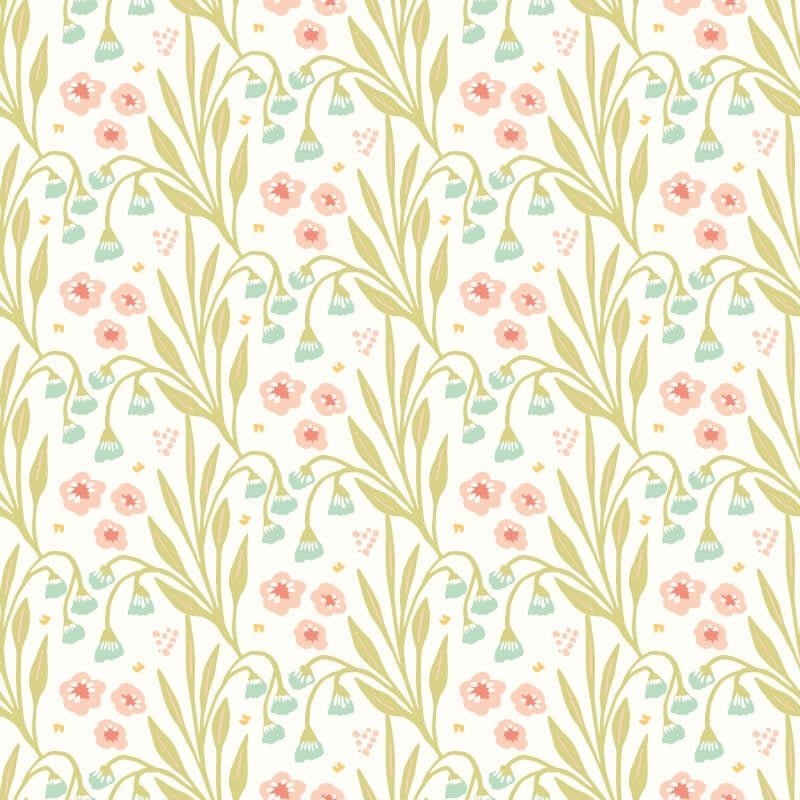 Meadow Stripe Wallpaper - Peach/Duck Egg - Hoopla Walls - HWA1211W - Premier Wallcovering
