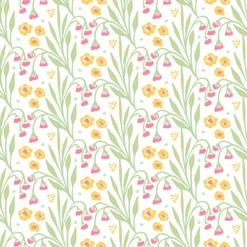 Meadow Stripe Wallpaper - Spring Bloom - Hoopla Walls - HWA1210W - Premier Wallcovering