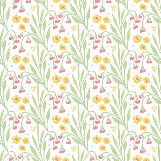 Meadow Stripe Wallpaper - Spring Bloom - Hoopla Walls - HWA1210W - Premier Wallcovering