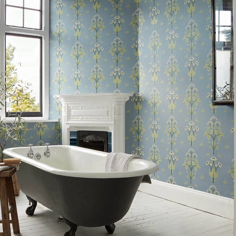 Meadow Sweet Wallpaper - Gold/Slate - Morris & Co - 216829 - Premier Wallcovering