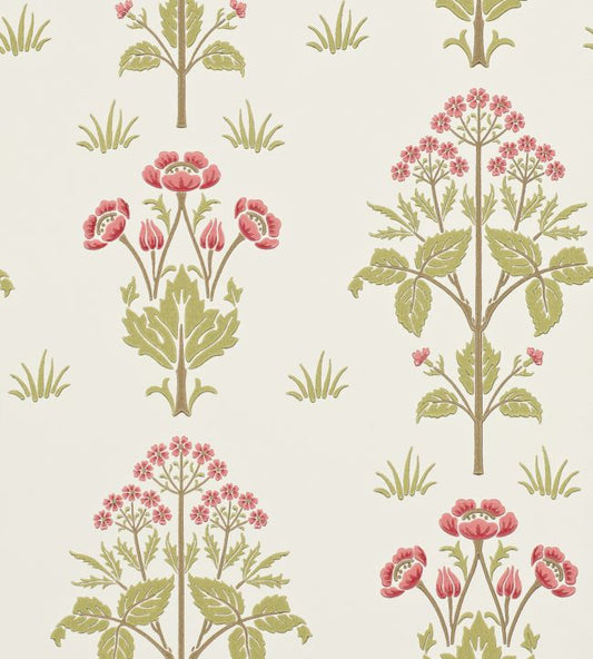Meadow Sweet Wallpaper - Rose/Olive - 210347 - Morris & Co - Premier Wallcovering