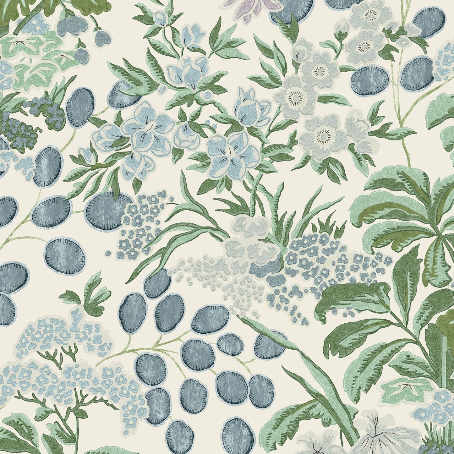 Meadow Wallpaper - Lavender & Blue - Thibaut - T42038 - Premier Wallcovering