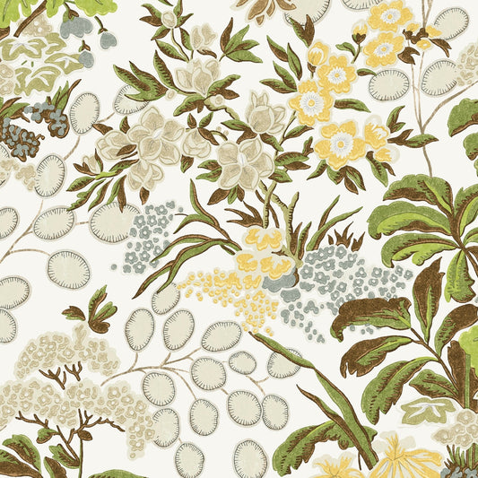 Meadow Wallpaper - Green - Thibaut - T42035 - Premier Wallcovering