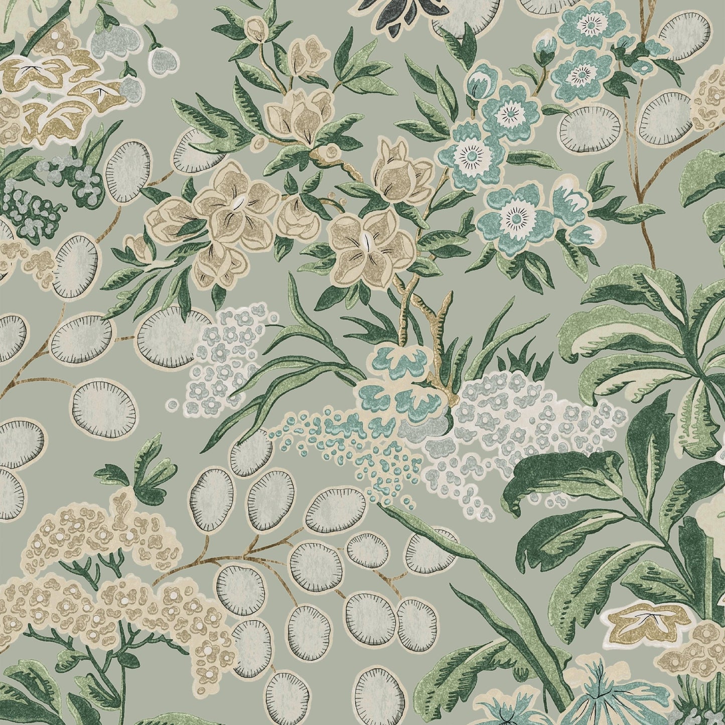 Meadow Wallpaper - Sage - Thibaut - T42039 - Premier Wallcovering