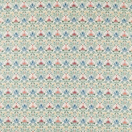 Meda Iris Fabric - Rose/Thyme - Morris & Co - 227366 - Premier Wallcovering