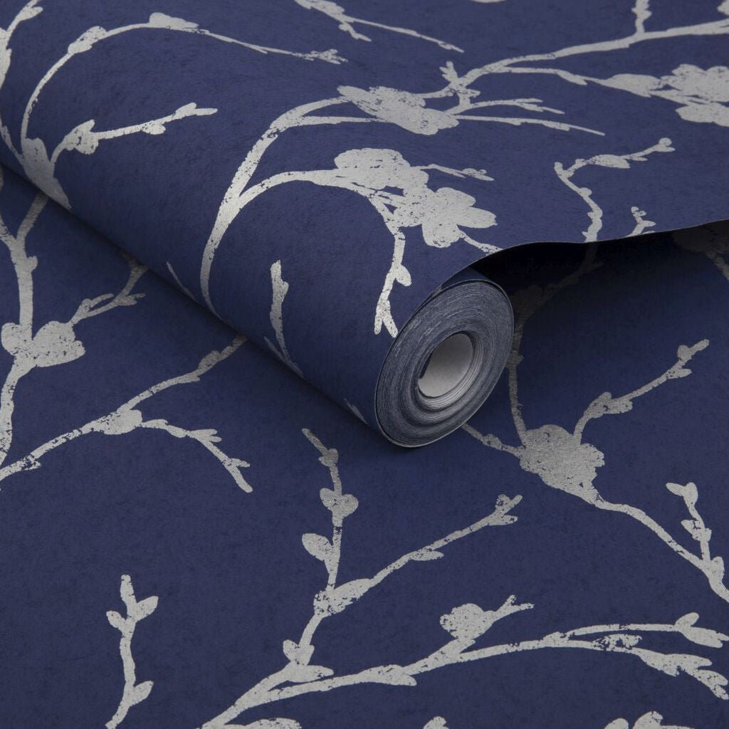 Meiying Wallpaper - Cobalt - Graham & Brown - 103523 - Premier Wallcovering