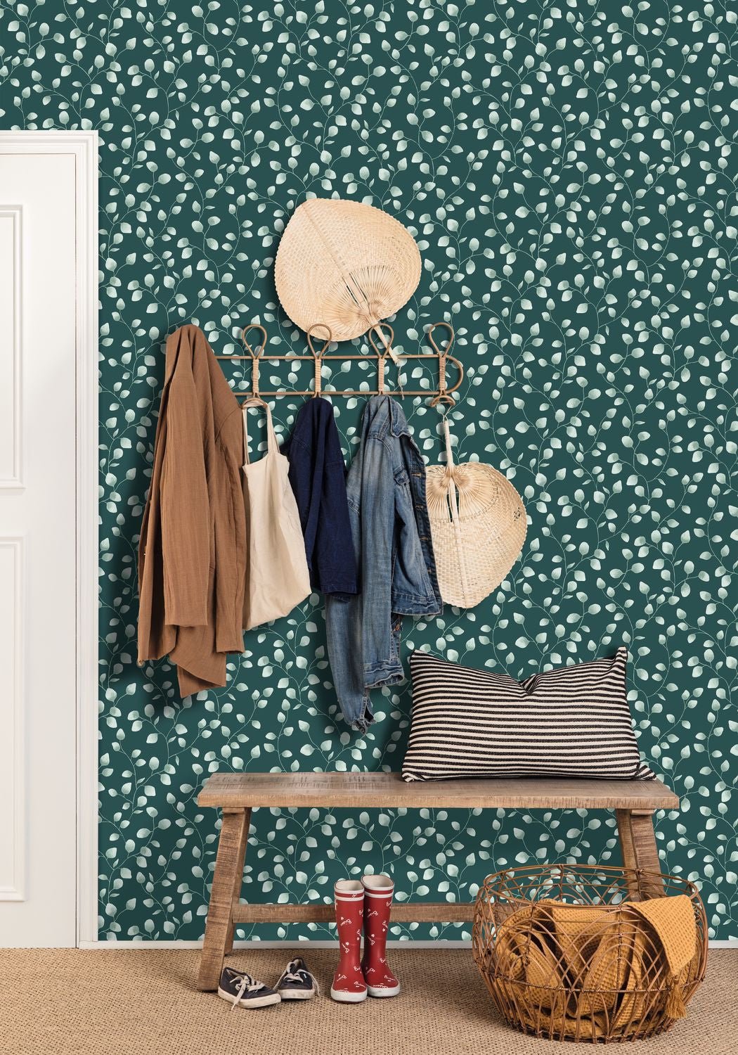Melbourne Wallpaper - Vert Sapin - Caselio - 103867218 - Premier Wallcovering