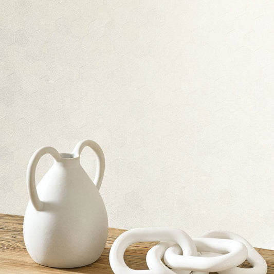 Meli Solaris Wallpaper - Blanc Craie - Casadeco - 201910073 - Premier Wallcovering