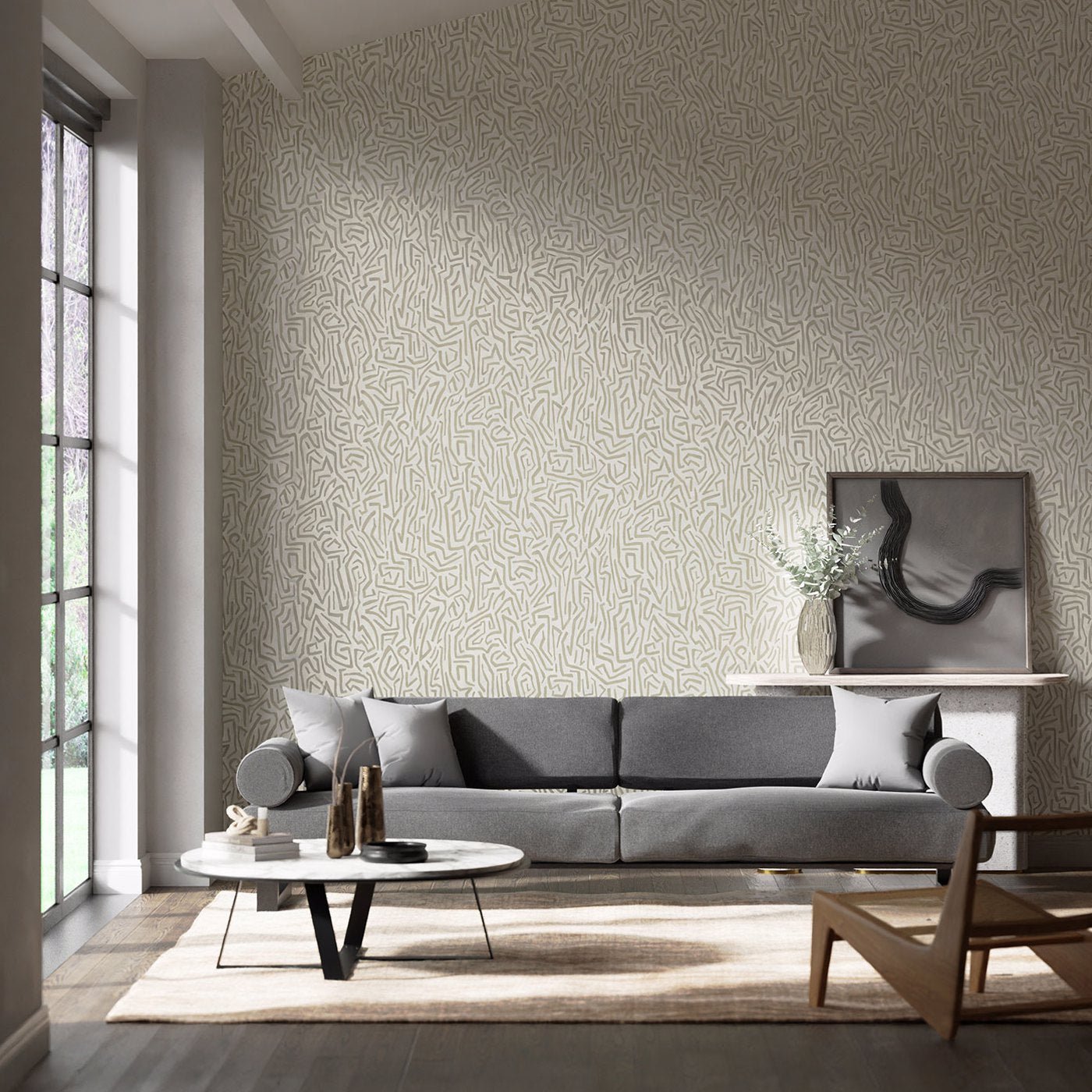 Melodic Wallpaper - Stone/Awakening - Harlequin - HQN2112831 - Premier Wallcovering