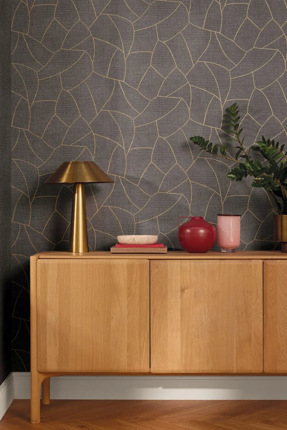 Melody Wallpaper - Noir - Caselio - 107029004 - Premier Wallcovering