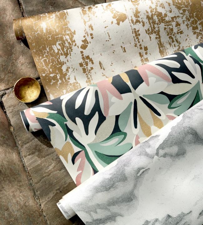 Melora Wallpaper - Positano/Succulent/ Gold - HTEW112760 - Harlequin - Premier Wallcovering