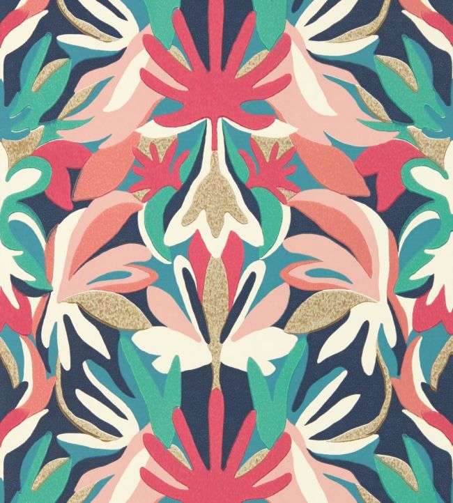 Melora Wallpaper - Brazilian Rosewood/ Ink/ Amazonia - HTEW112761 - Harlequin - Premier Wallcovering