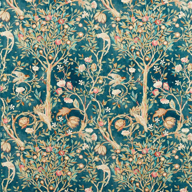 Melsetter Fabric - Indigo - Morris & Co - 226601 - Premier Wallcovering