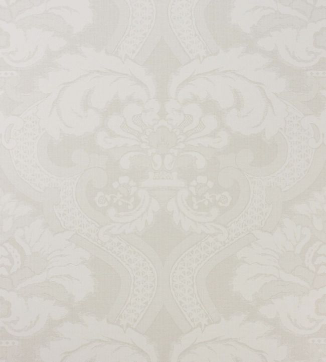 Meredith Wallpaper - White/Cream - Nina Campbell - NCW4277 - 01 - Premier Wallcovering