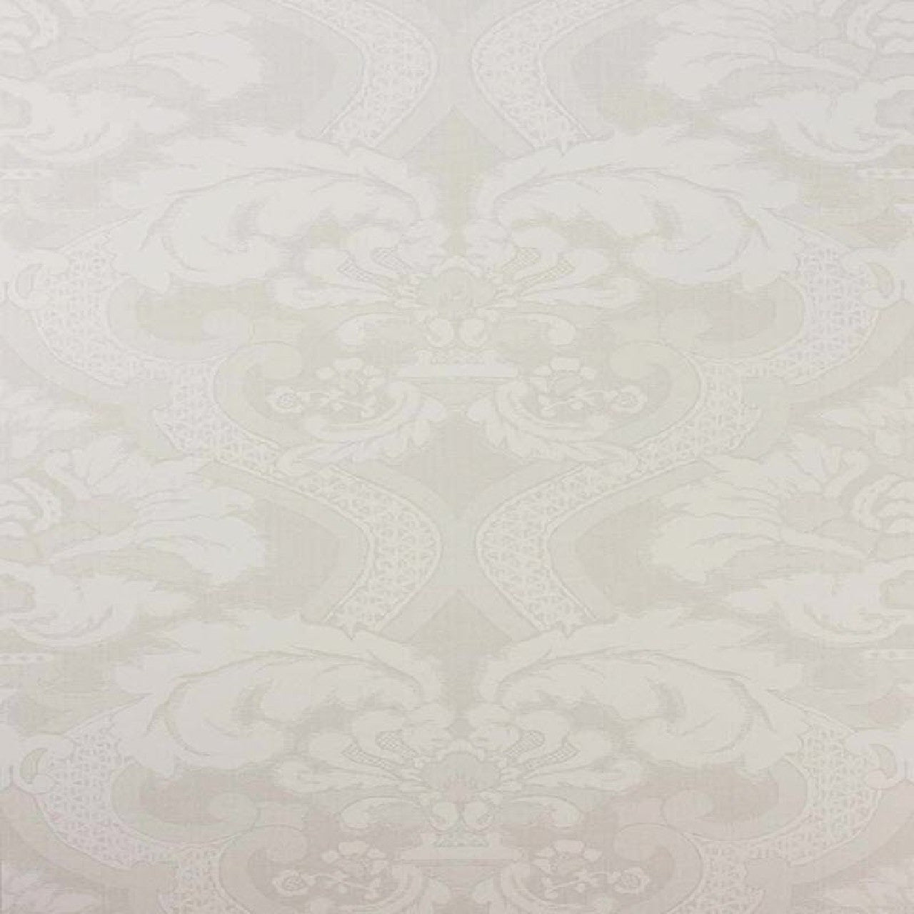 Meredith Wallpaper - White/Cream - Nina Campbell - NCW4277-01 - Premier Wallcovering
