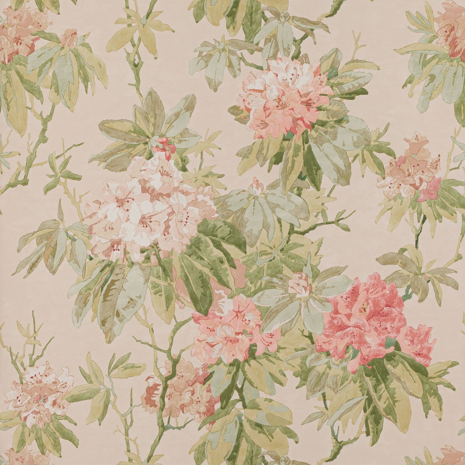 Mereworth Wallpaper - Red/Green - Colefax & Fowler - W7006 - 02 - Premier Wallcovering