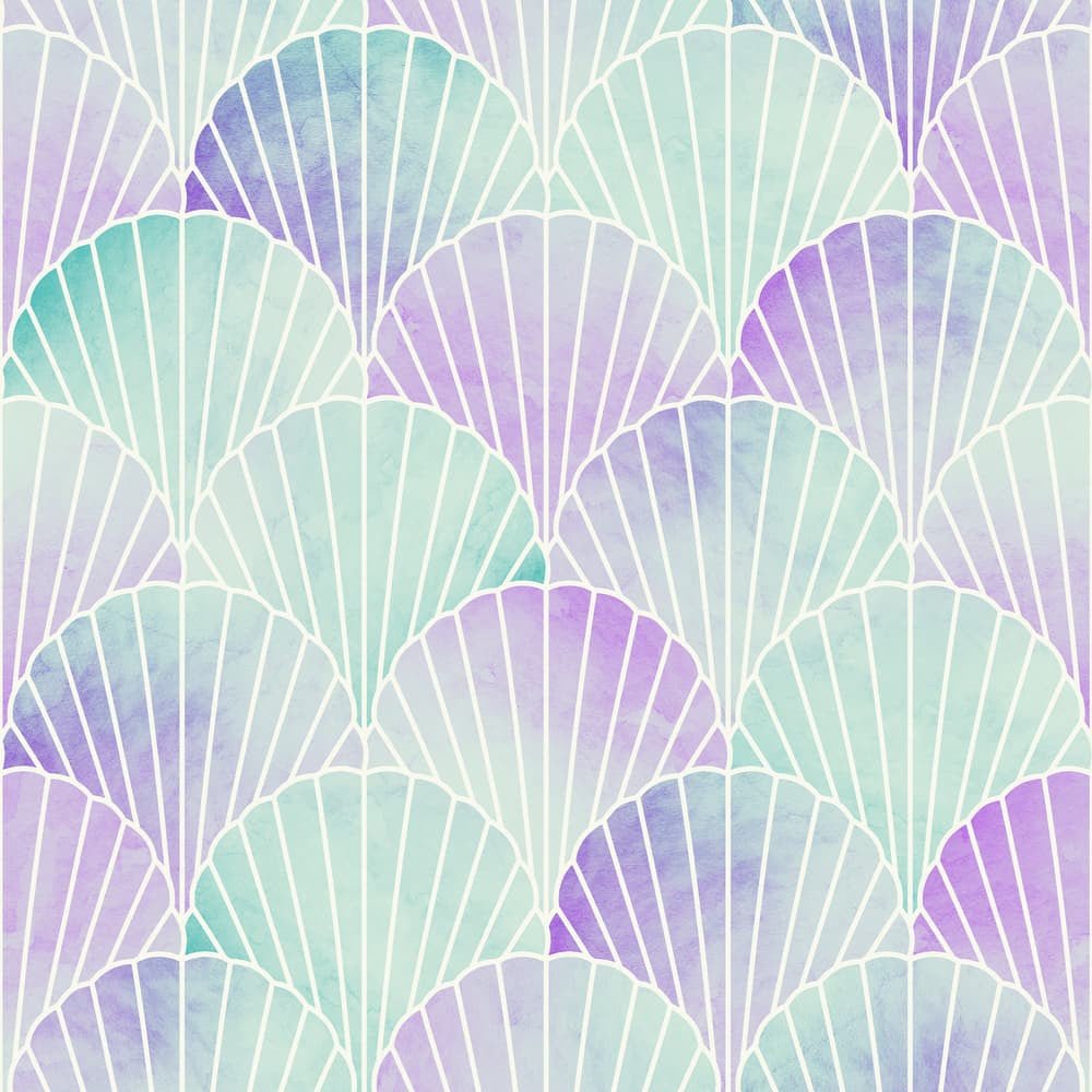 Mermaid Seashell Mystic Wallpaper - Purple - Next - 122397 - Premier Wallcovering