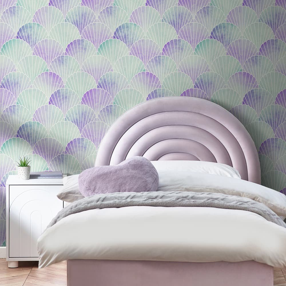 Mermaid Seashell Mystic Wallpaper - Purple - Next - 122397 - Premier Wallcovering