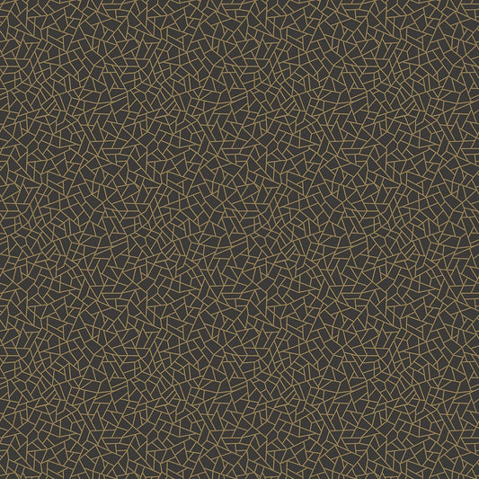 Metallic FX Shards Wallpaper - Black / Gold - Galerie - W78192 - Premier Wallcovering