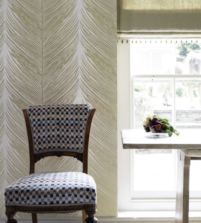 Mey Fern Wallpaper - Gold - Nina Campbell - NCW4154 - 01 - Premier Wallcovering