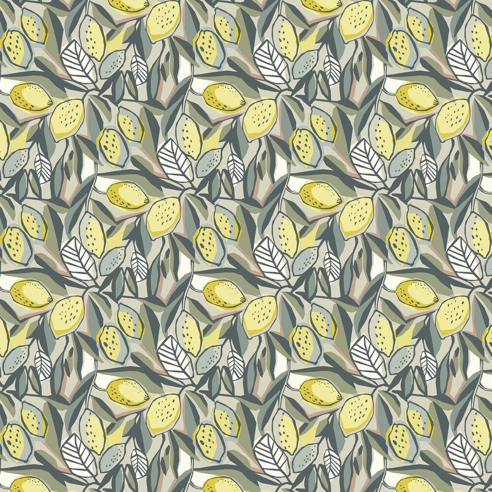 Meyer Wallpaper - Taupe / Yellow - A Street Prints - FD26418 - Premier Wallcovering