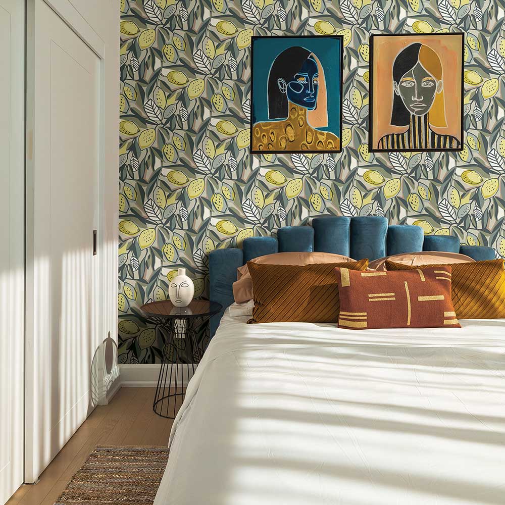 Meyer Wallpaper - Taupe / Yellow - A Street Prints - FD26418 - Premier Wallcovering