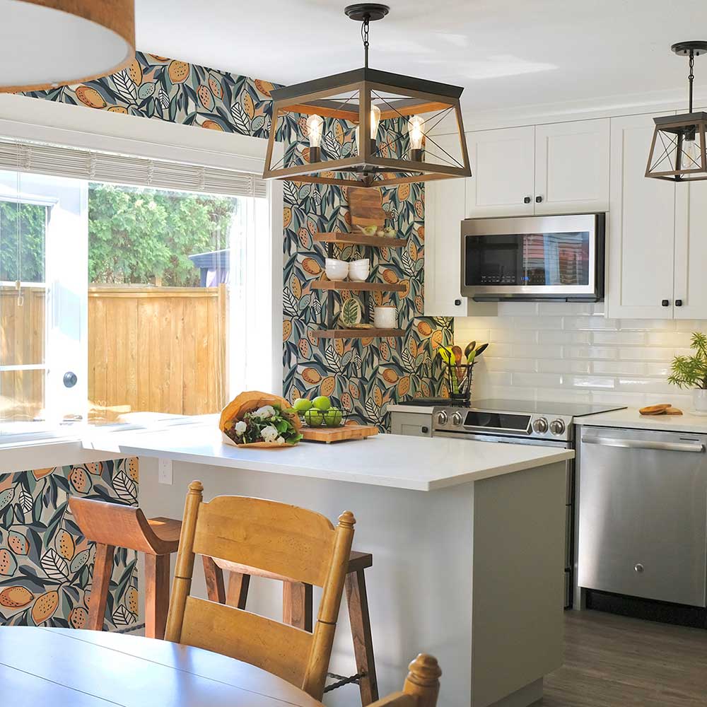 Meyer Wallpaper - Grey / Tangerine - A Street Prints - FD26421 - Premier Wallcovering