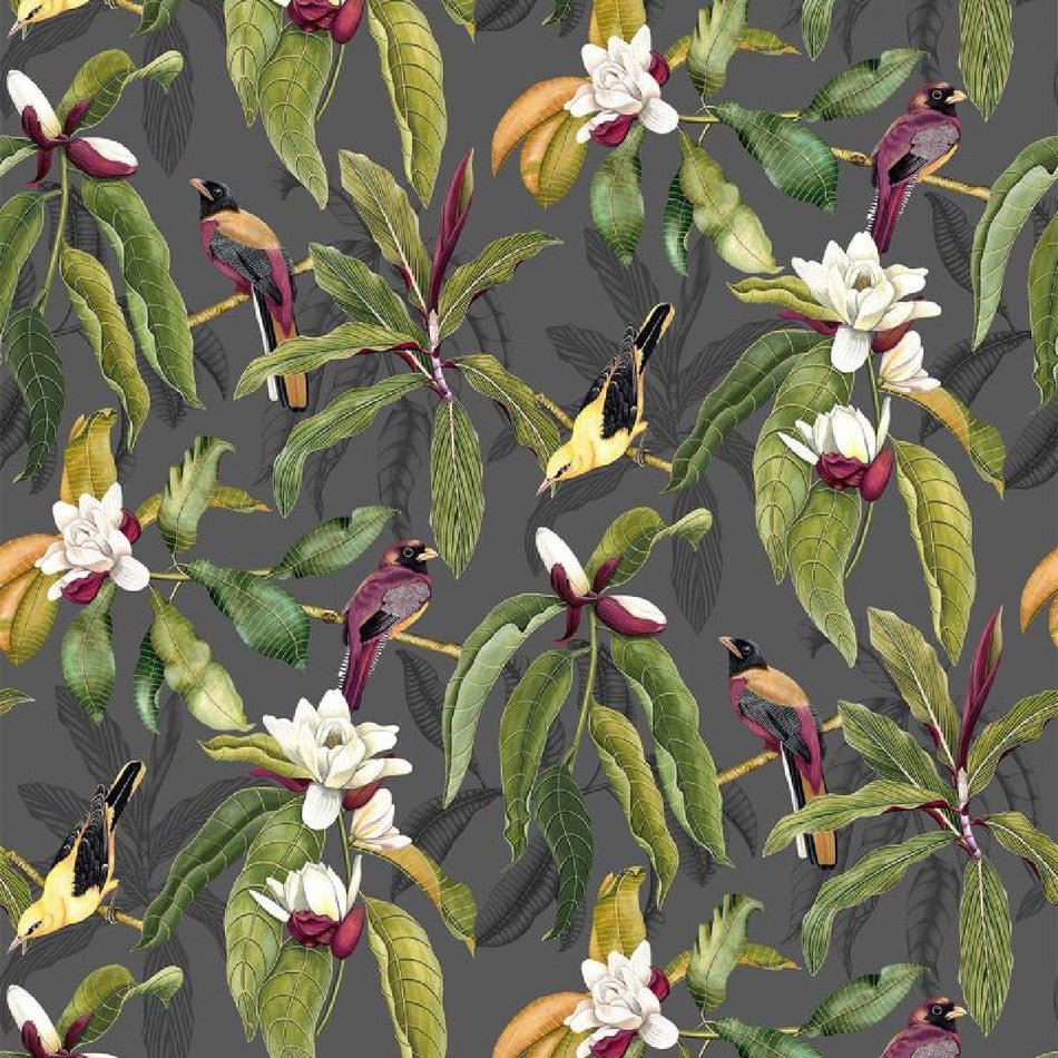Michelia Wallpaper - Charcoal - Osborne & Little - W7612-01 - Premier Wallcovering
