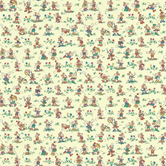 Mickey & Minnie Wallpaper - Rhubarb & Custard - DDIW217262 - Sanderson - Premier Wallcovering