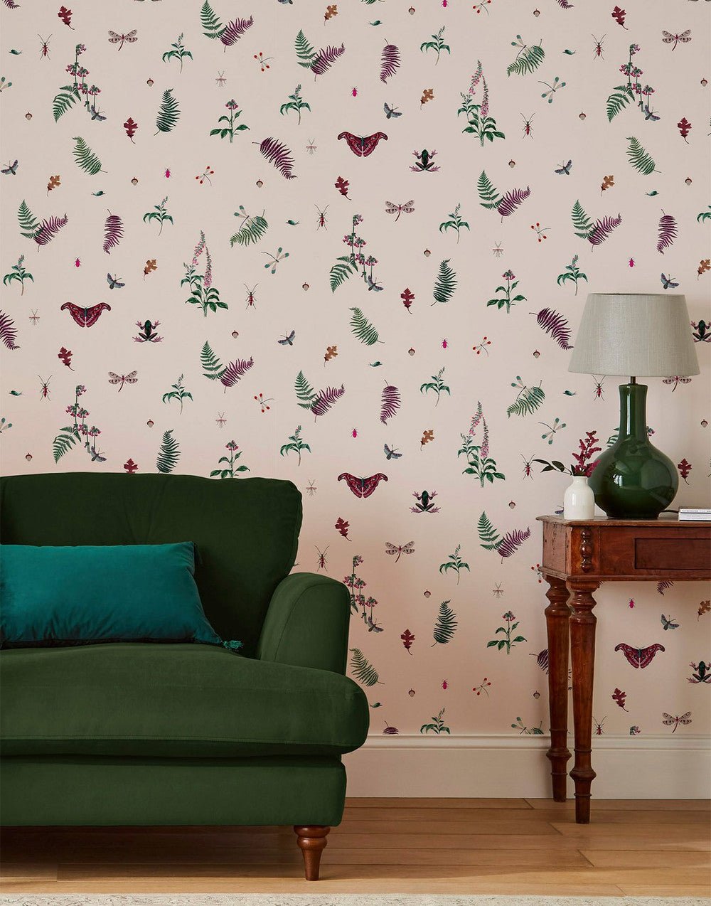 Midnight Beasts Wallpaper - Blush Cream - Joules - 118565 - Premier Wallcovering
