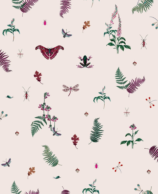 Midnight Beasts Wallpaper - Blush Cream - Joules - 118565 - Premier Wallcovering