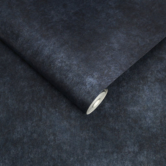 Midnight Texture Plain Wallpaper - Blue - Graham & Brown - 113943 - Premier Wallcovering