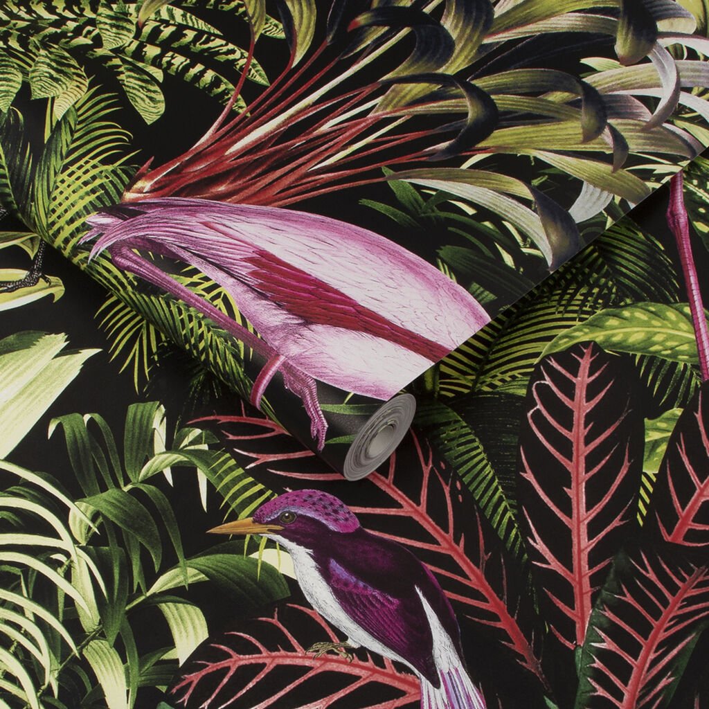 Midnight Tropic Wallpaper - Multi - Graham & Brown - 112193 - Premier Wallcovering