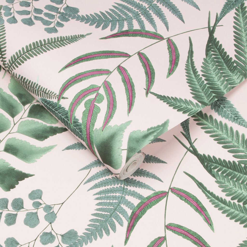 Midsummer Fern Wallpaper - Blush - Graham & Brown - 107878 - Premier Wallcovering