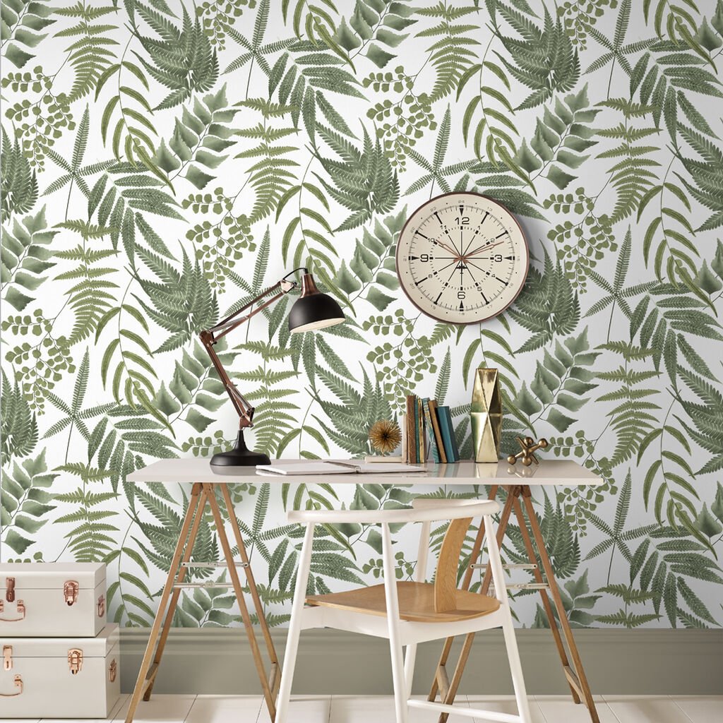 Midsummer Fern Wallpaper - Lush - Graham & Brown - 107880 - Premier Wallcovering