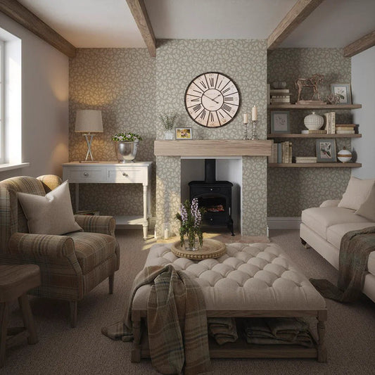 Mighty Oak Wallpaper - Natural - LAN100147 - Lucie Annabel - Premier Wallcovering