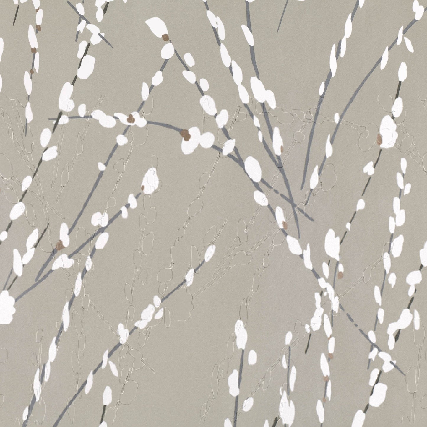Mikado Wallpaper - Nickel - Romo - Floris - W406/03 - Premier Wallcovering
