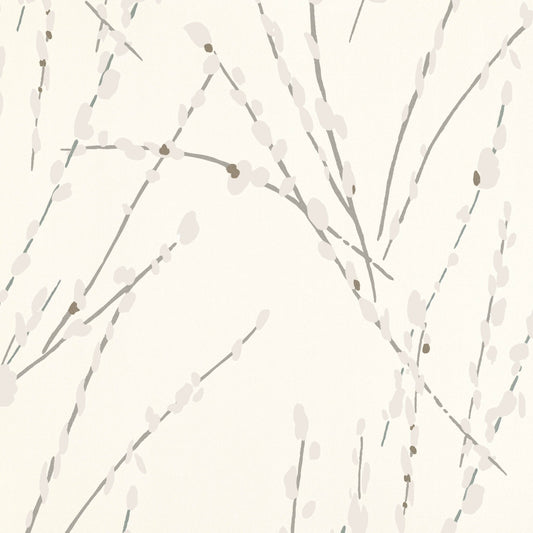 Mikado Wallpaper - Ivory - Romo - Floris - W406/01 - Premier Wallcovering