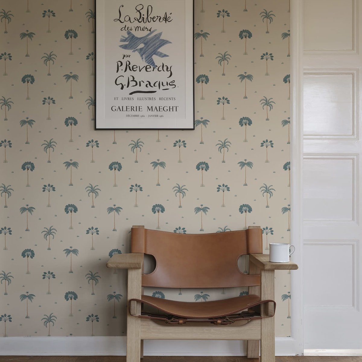 Milo Wallpaper - Misty Blue - Sandberg - S10437 - Premier Wallcovering