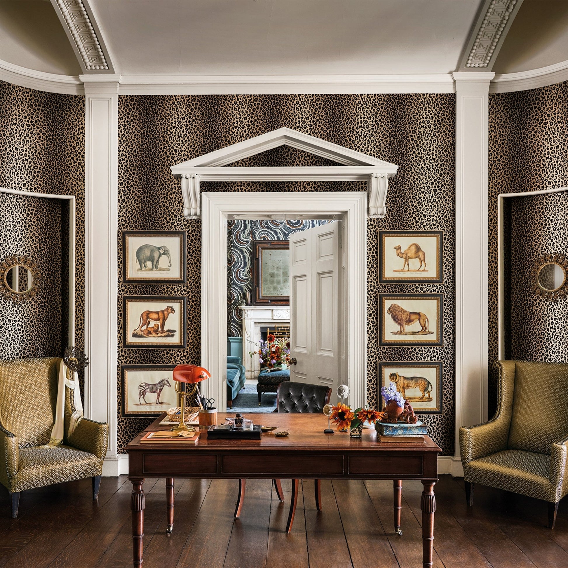 Mimi Wallpaper - Tan - Romo - Temperley London - W454/01 - Premier Wallcovering