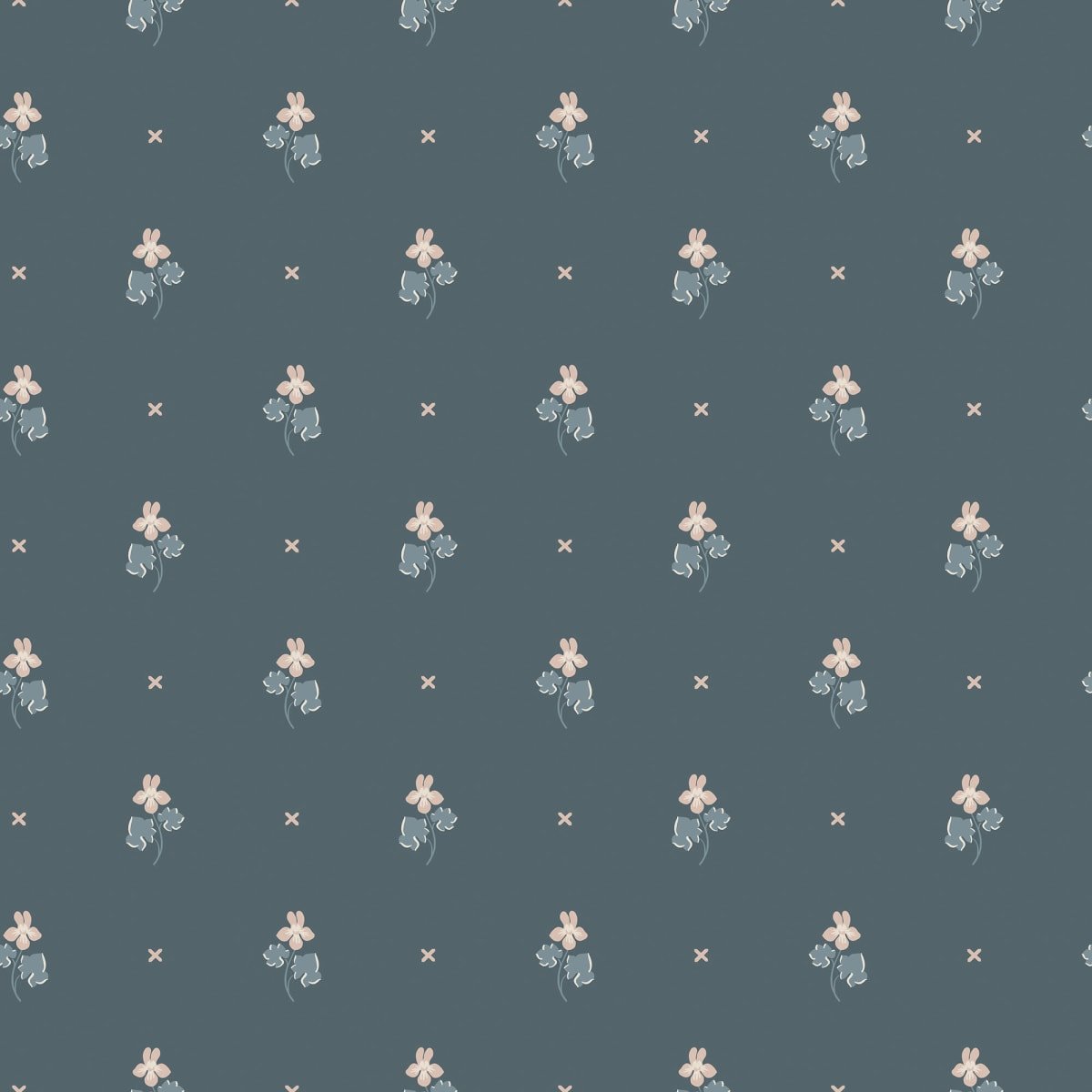 Mimi Wallpaper - Indigo Blue - Sandberg - S10269 - Premier Wallcovering